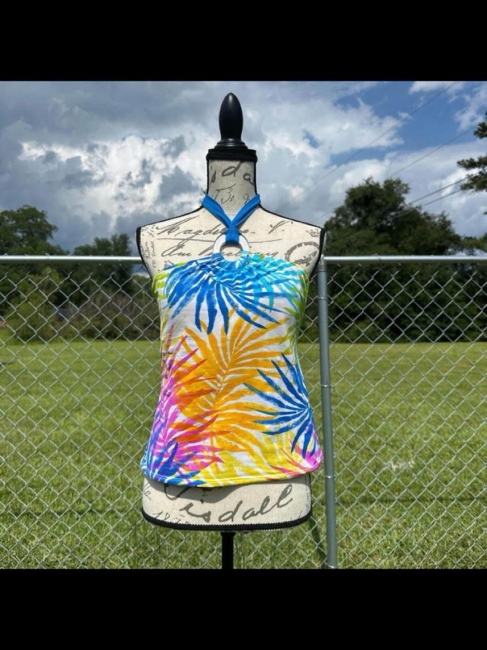 Y2k Tropical Summer Vibe Halter Top
